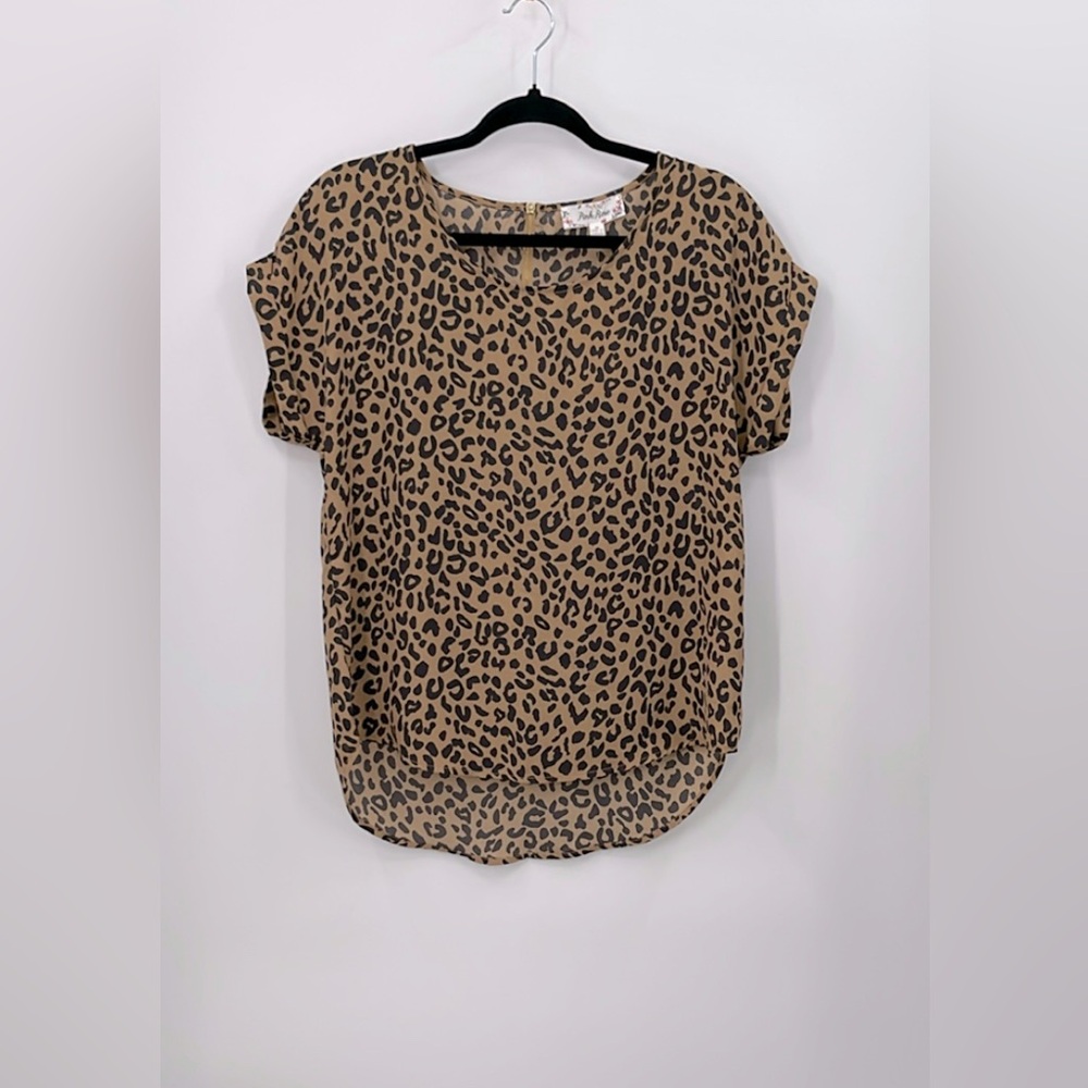 PINK ROSE Animal Print Blouse - Picture 2 of 4